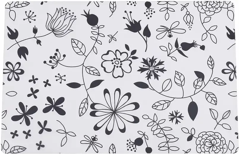 

Подставка сервировочная AksHome Freewill 43х28см flowers черный