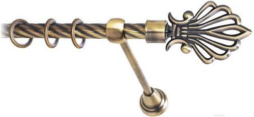 

Карниз Lm Decor Веер 006 1р витой 2м антик, Веер 006 1р витой 16мм 2.0м