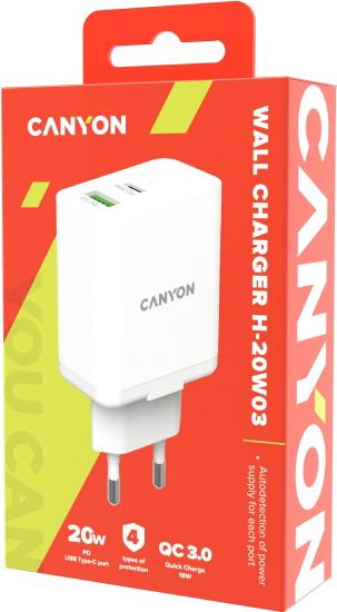 

Сетевое зарядное устройство Canyon CNE-CHA20W03, CNE-CHA20W03