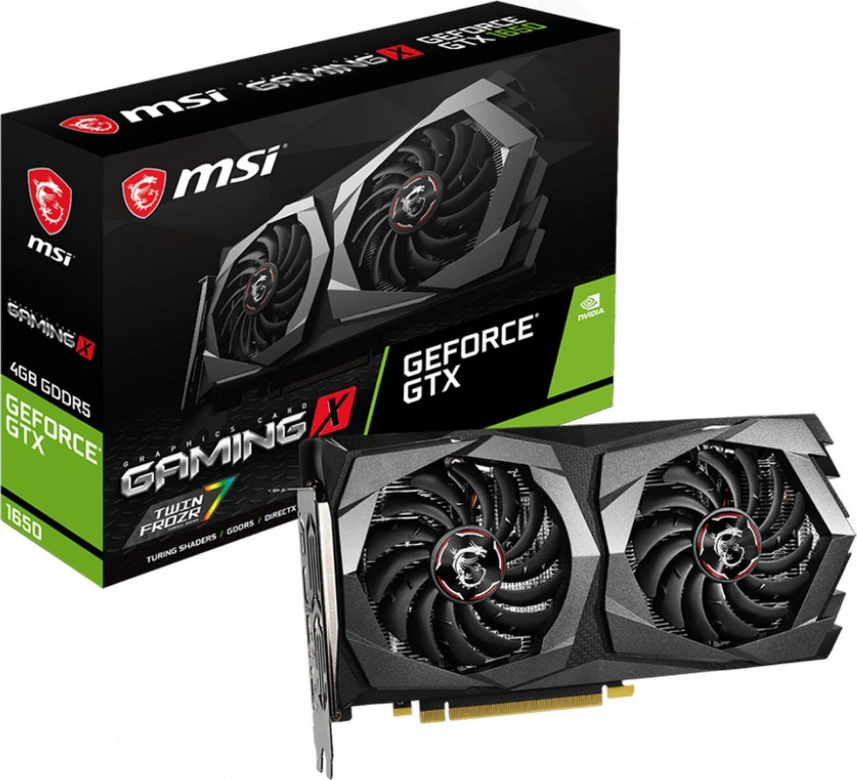 

Видеокарта MSI GeForce GTX 1650 Gaming X 4Gb [GTX 1650 GAMING X 4G], GeForce GTX 1650 Gaming X 4Gb