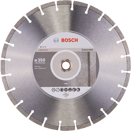 

Алмазный диск Bosch 2.608.602.544, Алмазный диск Bosch 350-20/25.4 BPE Professional 2.608.602.544