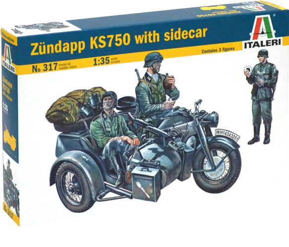 

Сборная модель Italeri Мотоцикл Zundapp KS750 with Sidecar [317], Сборная модель Italeri Мотоцикл Zundapp KS750 with Sidecar 317