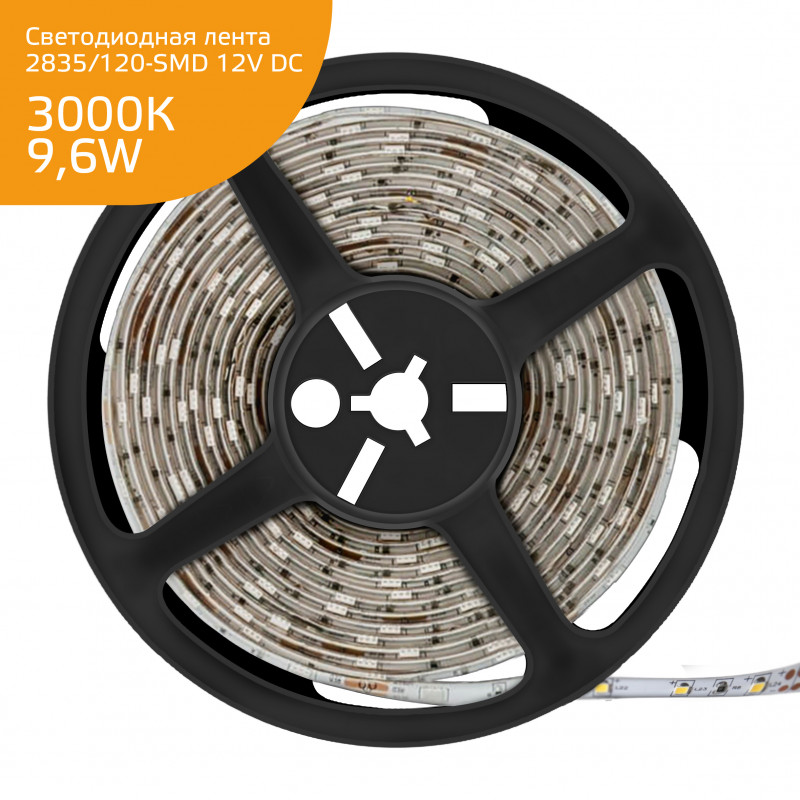 

Gauss Лента Gauss LED Elementary 2835/120-SMD 9.6W 12V DC теплый белый IP20 (ZIP Bag 5м) [355000110], Лента Gauss LED Elementary 2835/120-SMD 9.6W 12V DC теплый белый IP20 (ZIP Bag 5м)