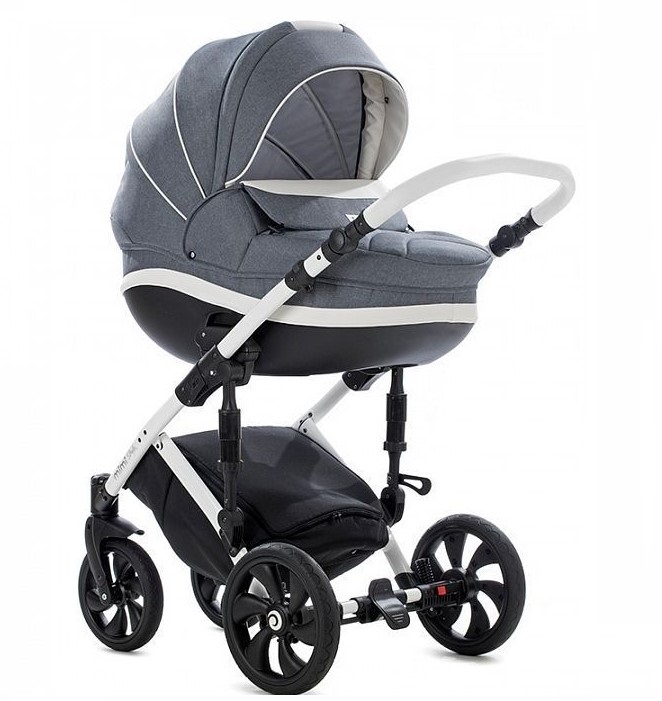 

Детская коляска Tutis 3 в 1 MIMI STYLE белая рама/серый лен/белая кожа [783329], 3 в 1 MIMI STYLE