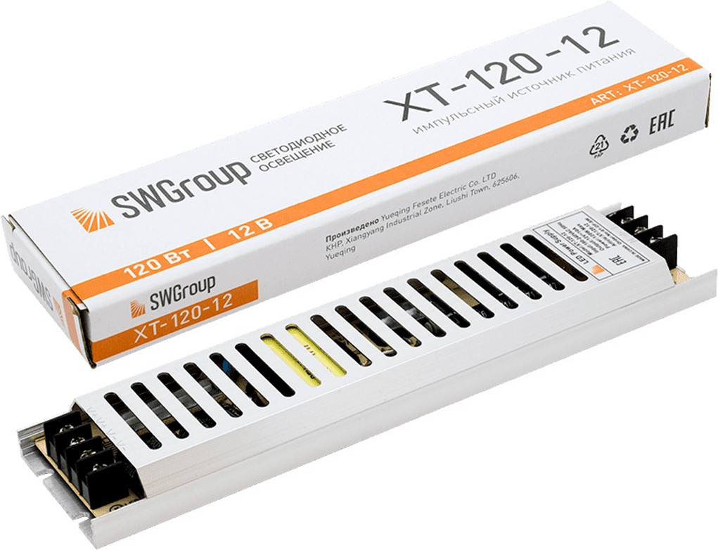 

SWG Ультратонкий блок питания в металлическом корпусе, IP20, 120W, 12V [XT-120-12], Блок питания SWG Ультратонкий блок питания в металлическом корпусе, IP20, 120W, 12V XT-120-12