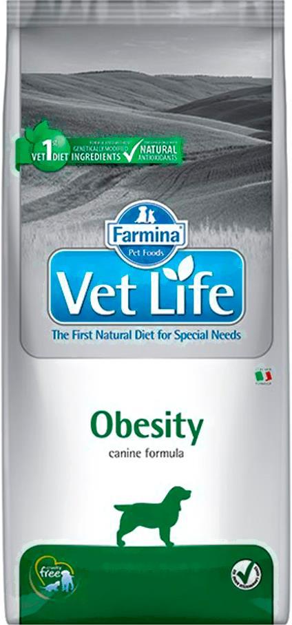 

Корм для кошек Farmina Vet Life Obesity 2 кг, Корм для собак Farmina Vet Life Obesity 2кг