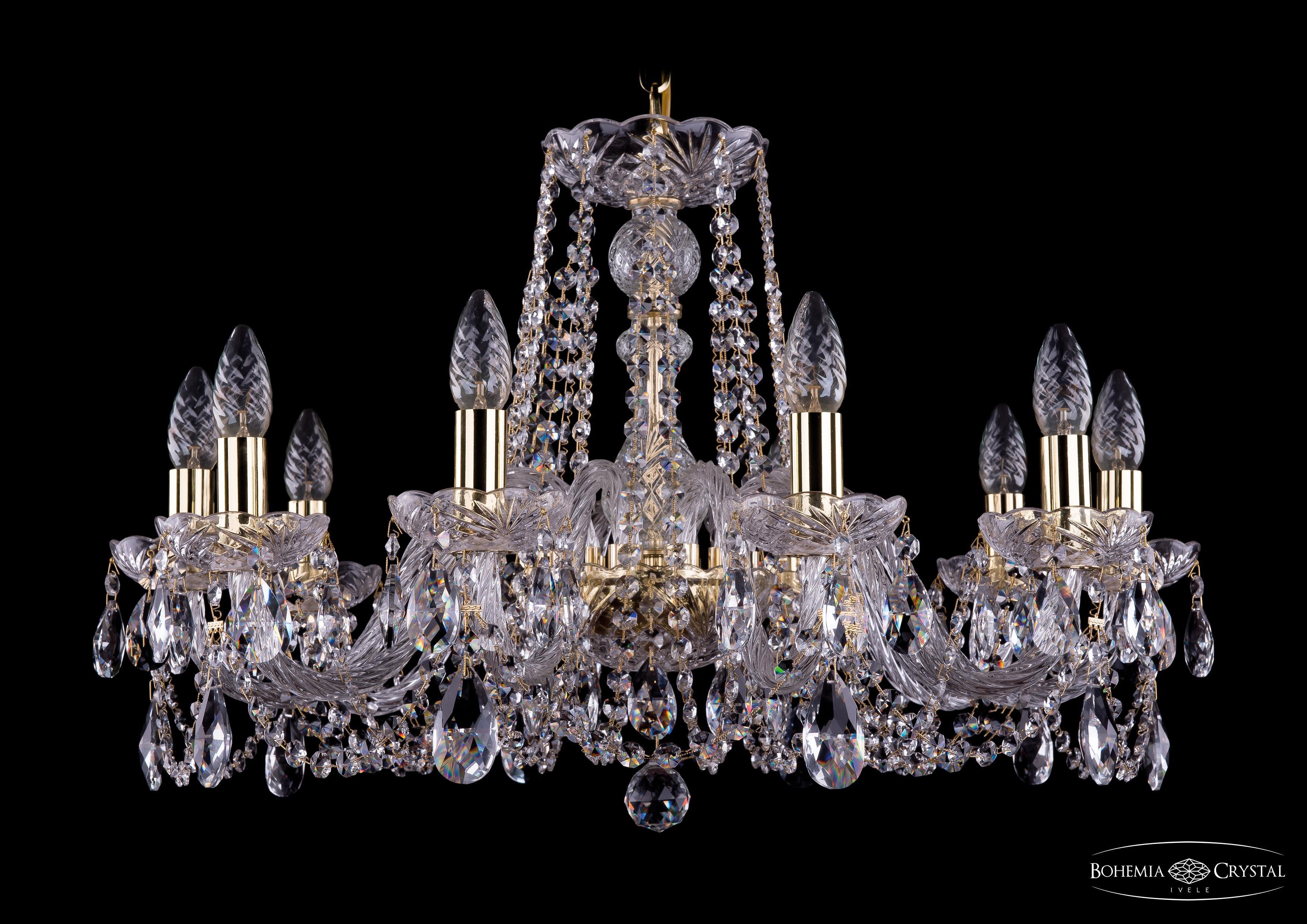 

Подвесная люстра Bohemia Ivele Crystal 1402/10/240/G