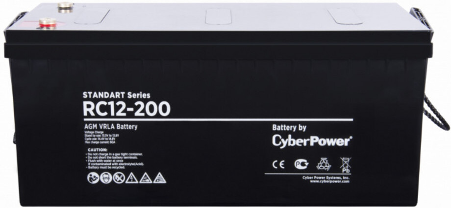 

Аккумулятор для ИБП CyberPower 12V 200 Ah [RC 12-200], Аккумулятор для ИБП CyberPower 12V 200 Ah RC 12-200