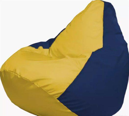 

Бескаркасное кресло Flagman Груша Медиум жёлтый/тёмно-синий [Г1.1-248], Груша Медиум