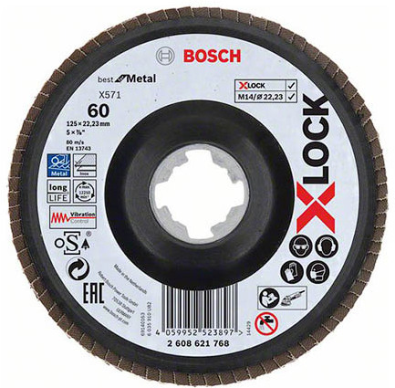 

Шлифовальный круг Bosch 125х22.2 мм G60 [2608621768], Шлифовальный круг Bosch 125х22.2 мм G60 2608621768