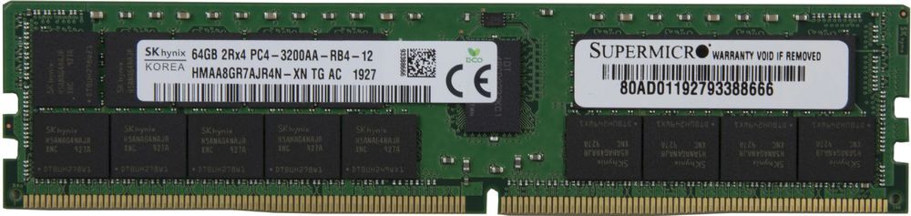 

Оперативная память SuperMicro 64GB DDR4 3200MHz (MEM-DR464L-HL02-ER32)