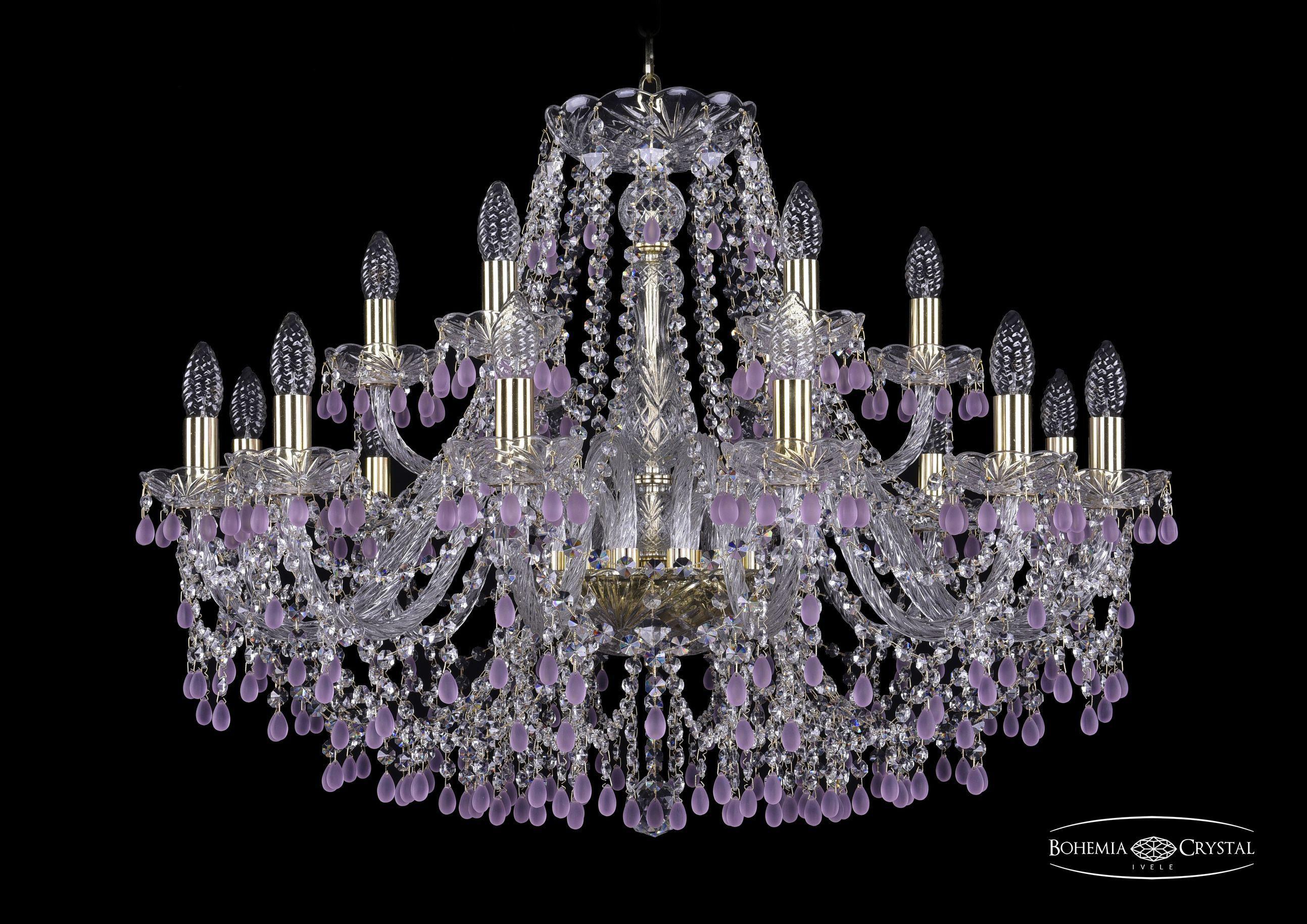 

Подвесная люстра Bohemia Ivele Crystal 1410/12+6/300/G/V7010