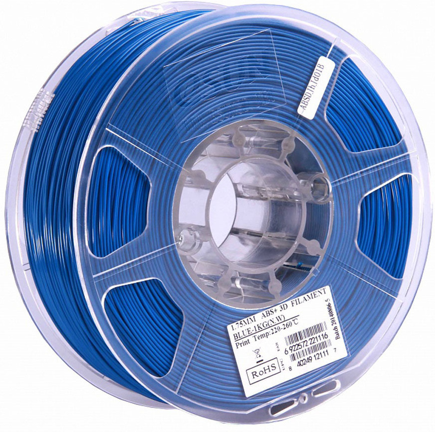 

Пластиковая нить ESUN ABS+ 1,75 мм 1кг Blue