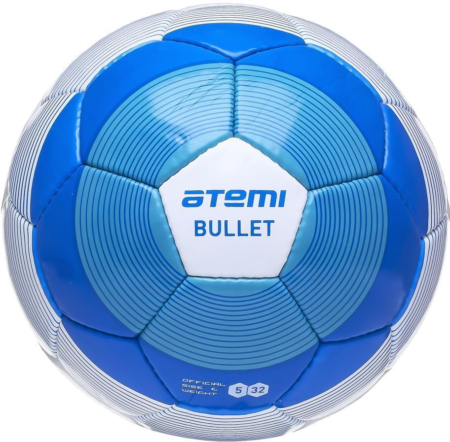 

Мяч футбольный Atemi Bullet р.5 синий/белый