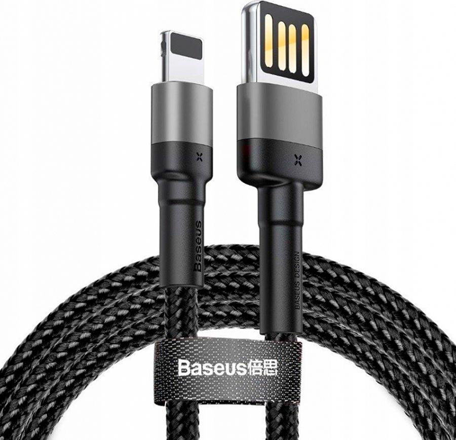

Кабель для компьютера Baseus CALKLF-GG1, Кабель Baseus CALKLF-GG1 Cafule Cable (special edition) USB to Lightning 2.4A, цинковый сплав + нейлоновая оплётка высокой плотности, 1m, Grey+Black Baseus Cafule Cable (special edition) USB For iP 2.4A 1m Grey+Bla