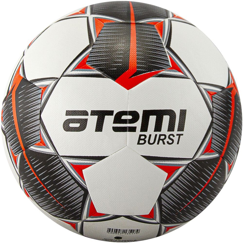

Мяч футбольный Atemi Burst р.5 белый/черный/красный
