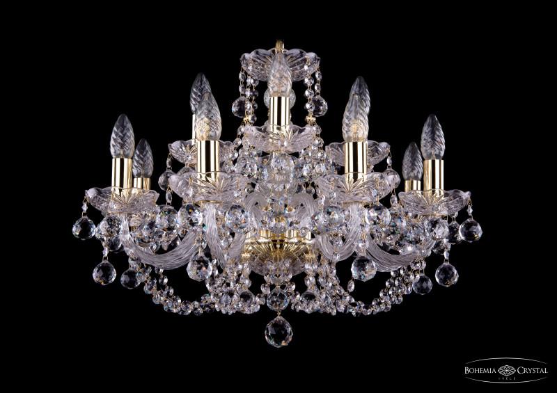 

Подвесная люстра Bohemia Ivele Crystal 1406/8+4/195/G/Balls