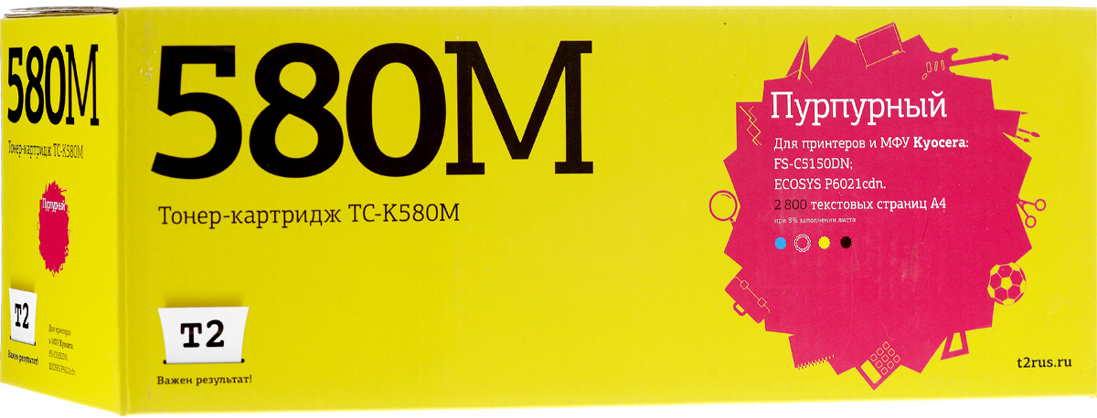 

Картридж T2 TC-K580M Magenta, TC-K580M