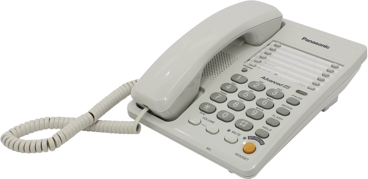 

Проводной телефон Panasonic KX-TS2363RUW белый, Проводной телефон Panasonic KX-TS 2363 RUW
