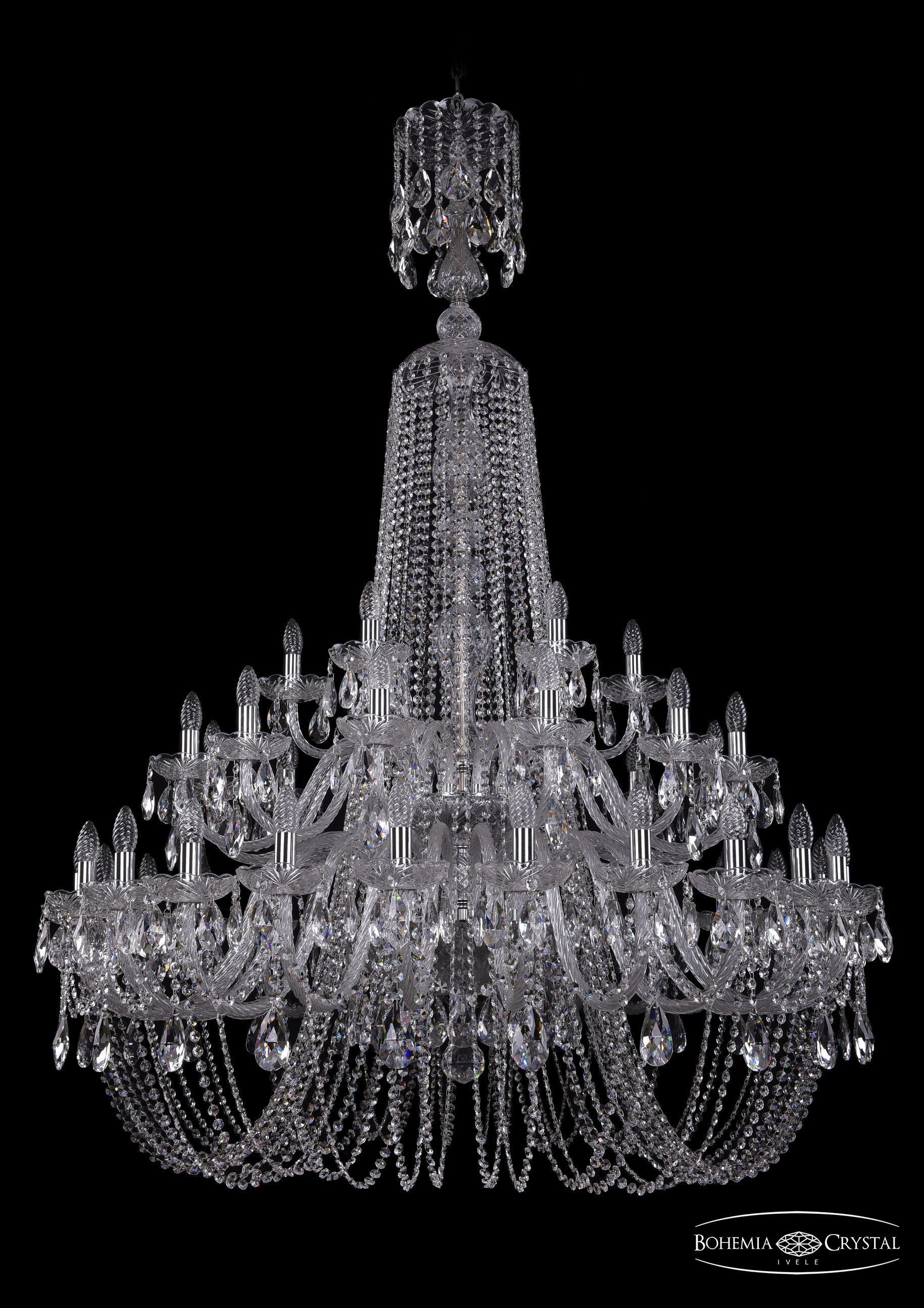 

Подвесная люстра Bohemia Ivele Crystal 1402/24+12+6/460/XL-176/2d/Ni