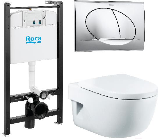 

Унитаз подвесной с инсталляцией Roca Meridian Compact 893104110, Meridian Compact