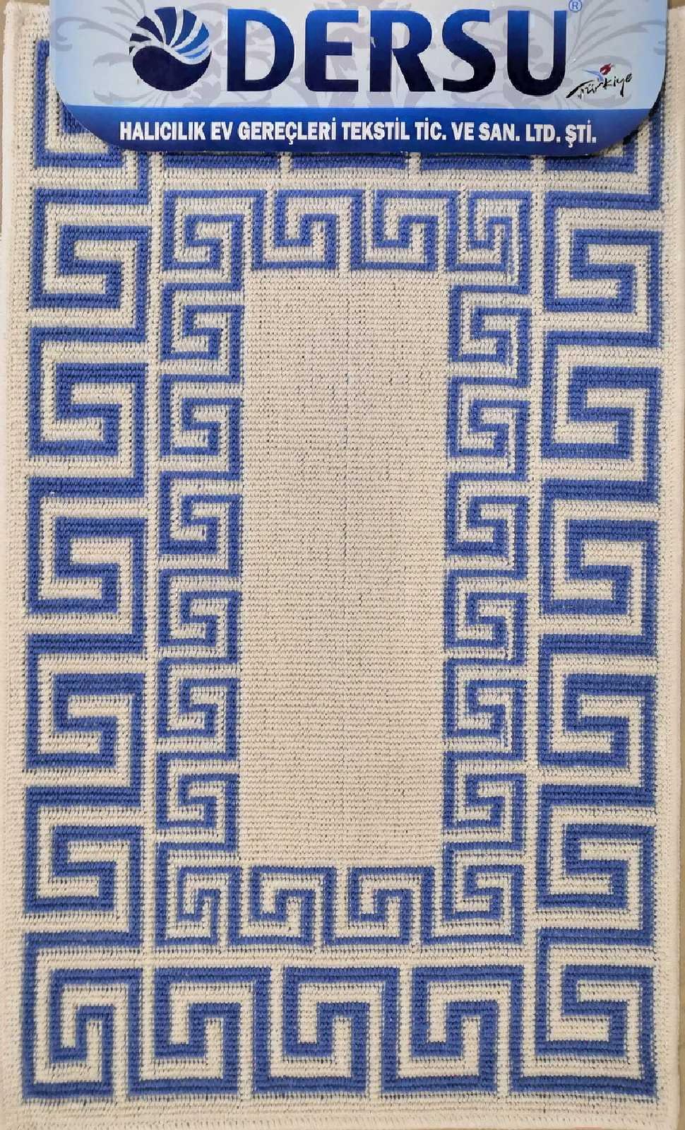 

Коврик для ванной Dersu Cotton Bathmats PB019 50x80 синий, Cotton Bathmats PB019 50x80
