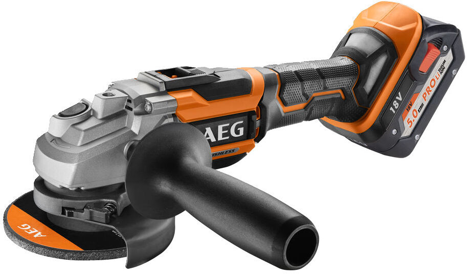 

Угловая шлифмашина AEG Powertools BEWS 18-125BL-502C (4935464417) (с 2-мя АКБ, кейс)