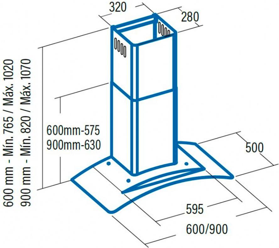 

Вытяжка Cata C Glass H 600 Inox [02005201], C Glass H 600