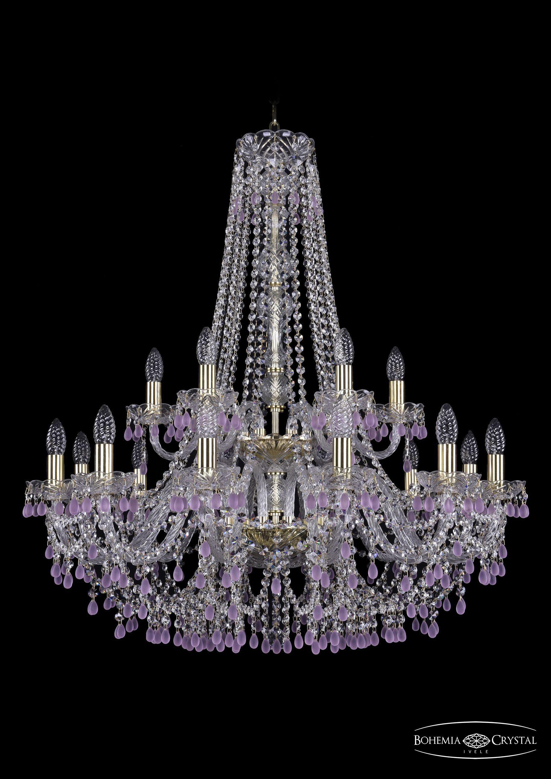 

Подвесная люстра Bohemia Ivele Crystal 1410/12+6/300/h-95/2d/G/V7010