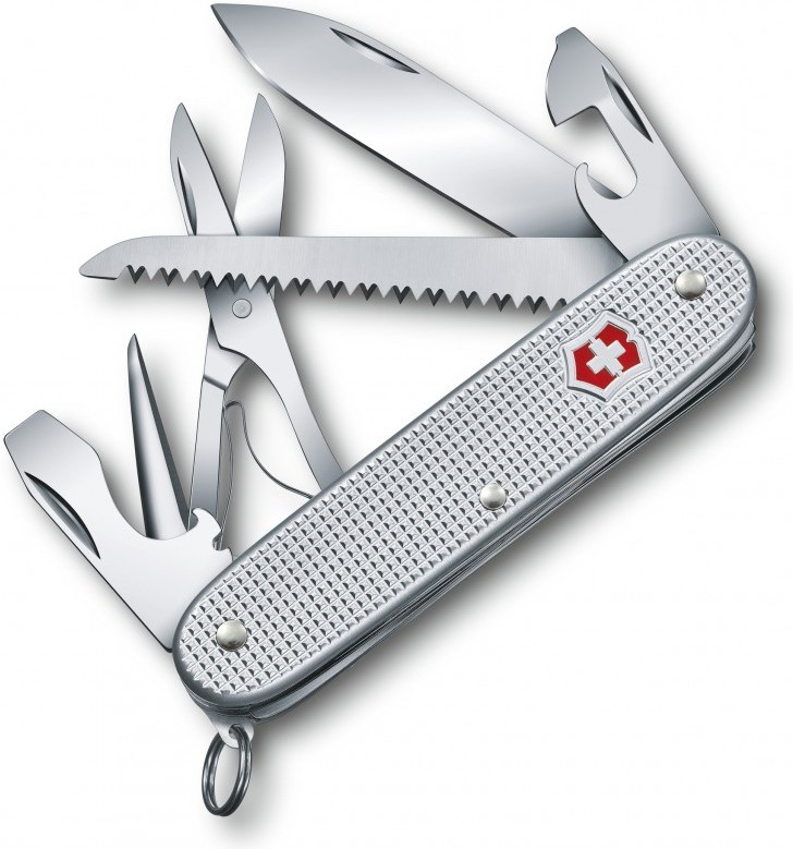 

Туристический нож Victorinox перочинный Farmer X Alox 93мм 10функц. серебристый [0.8271.26], Мультитул Victorinox Farmer X Alox 0.8271.26