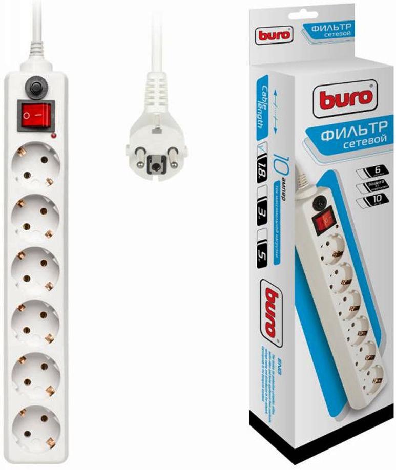 

Сетевой фильтр Buro 600SH-1.8-W, 600SH-1.8-W
