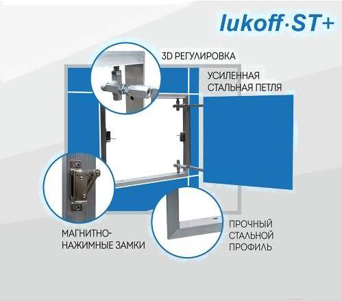 

Люк под плитку Lukoff ST Plus 30x50 ZN