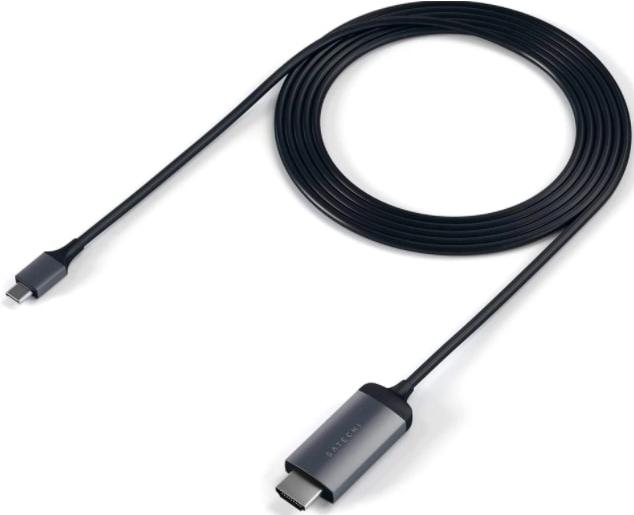 

Кабель Satechi Type-C to HDMI 4K 60HZ Space Grey [ST-CHDMIM], Type-C to HDMI 4K 60HZ