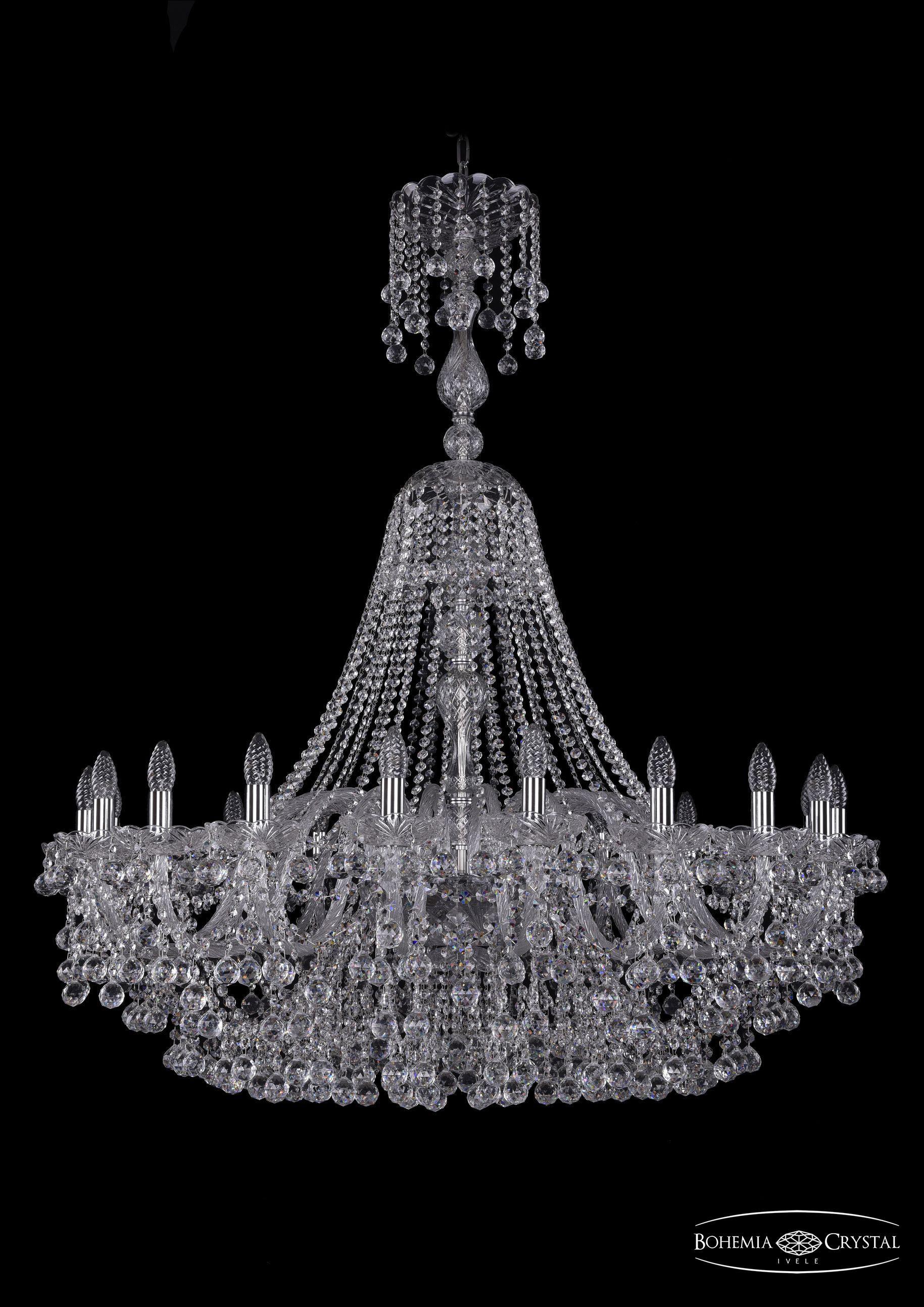 

Подвесная люстра Bohemia Ivele Crystal 1409/20/400/XL-133/Ni