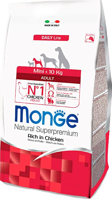 

Корм для собак Monge Daily Mini Adult Rich in Chicken 0.8кг, Daily Mini Adult Rich in Chicken 0.8кг