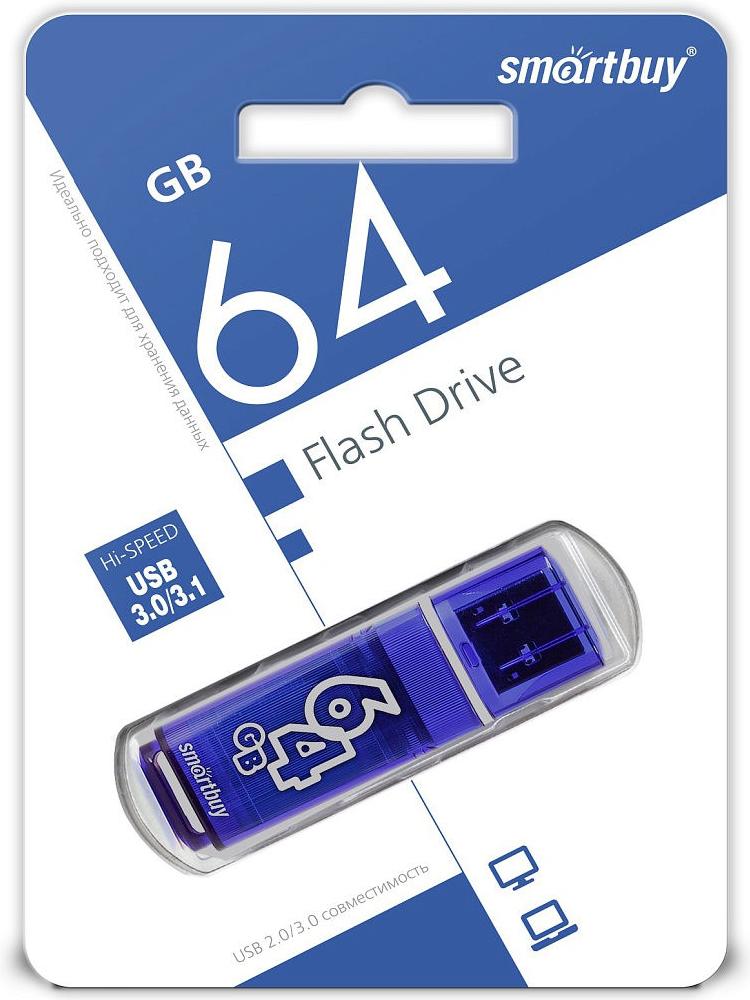 

Usb flash SmartBuy 64Gb Glossy series Dark Blue [SB64GBGS-DB], 64Gb Glossy series