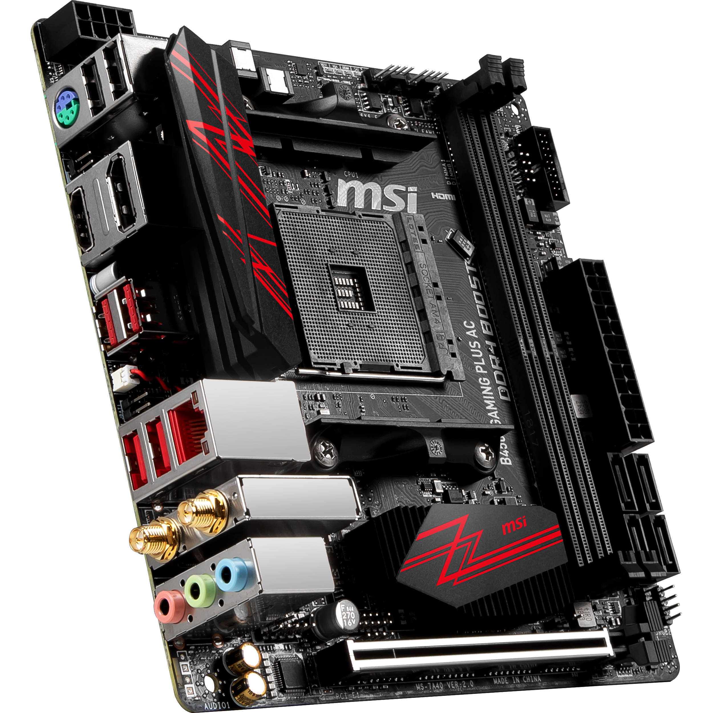 

Материнская плата MSI B450I Gaming Plus AC, B450I Gaming Plus AC