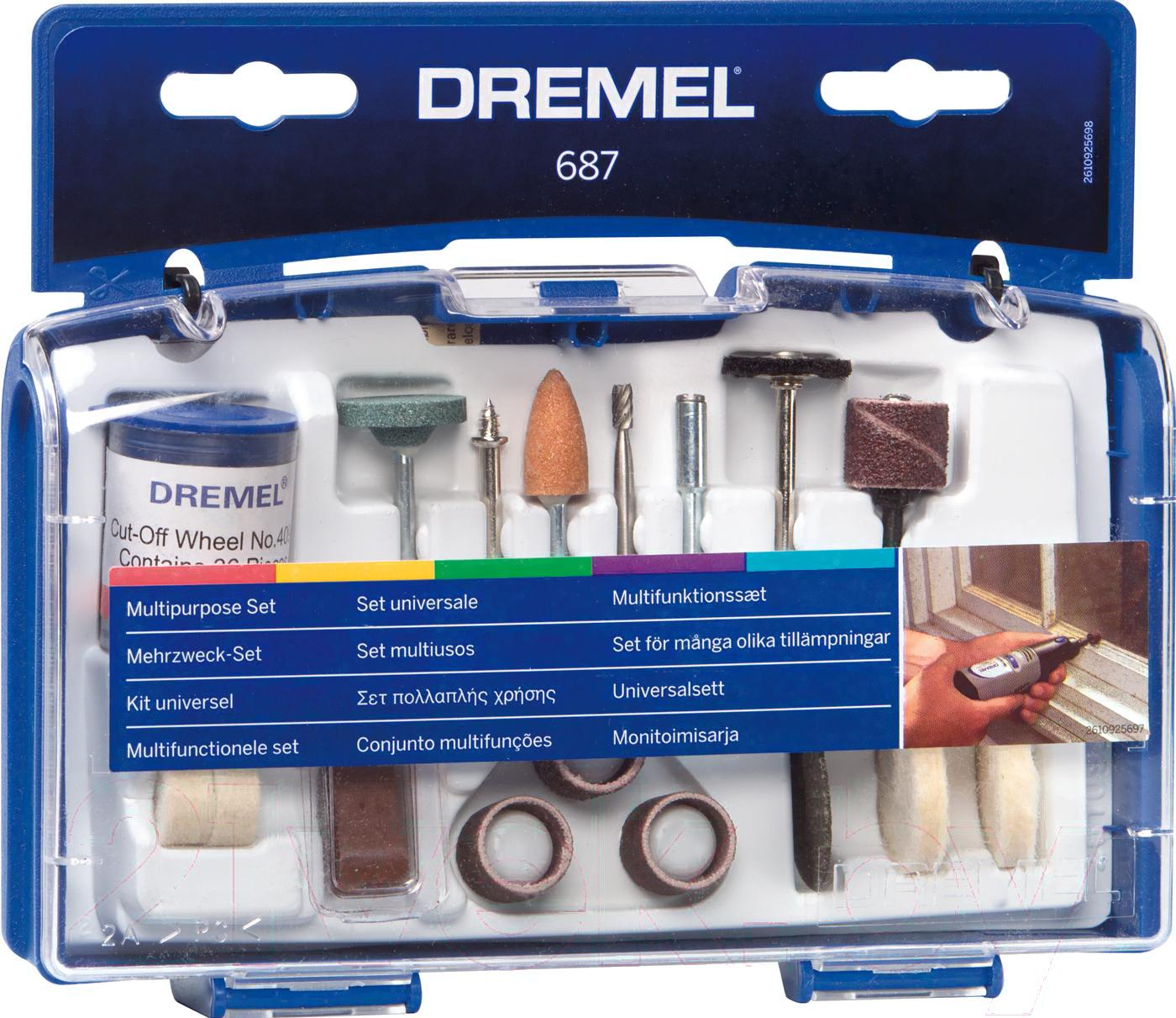 

Набор оснастки Dremel 687 52 предмета [26150687JA], 687 52 предмета