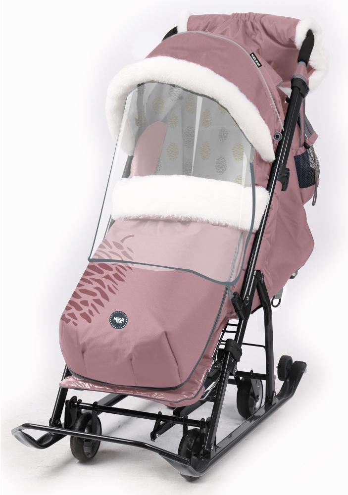 

Санки-коляска Nika НД7-5К/2 шишка пыльно-розовый, Санки Nika НД7-5К/2 шишка пыльно-розовый