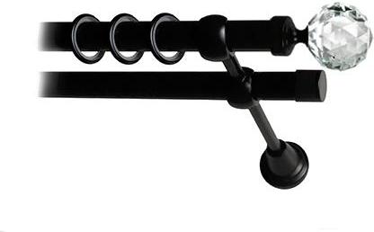 

Карниз Lm Decor Кристалл 130 2р гладкий 25/19мм 3.6м черный матовый, Кристалл 130 2р гладкий 25/19мм 3.6м