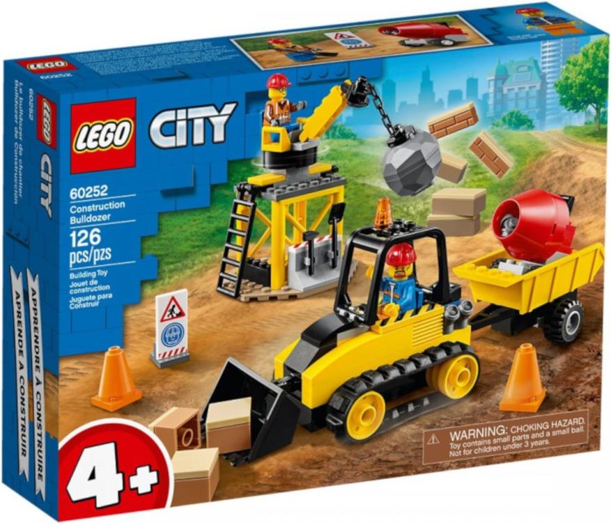 

Конструктор LEGO CITY 60252 Строительный бульдозер, CITY Строительный бульдозер