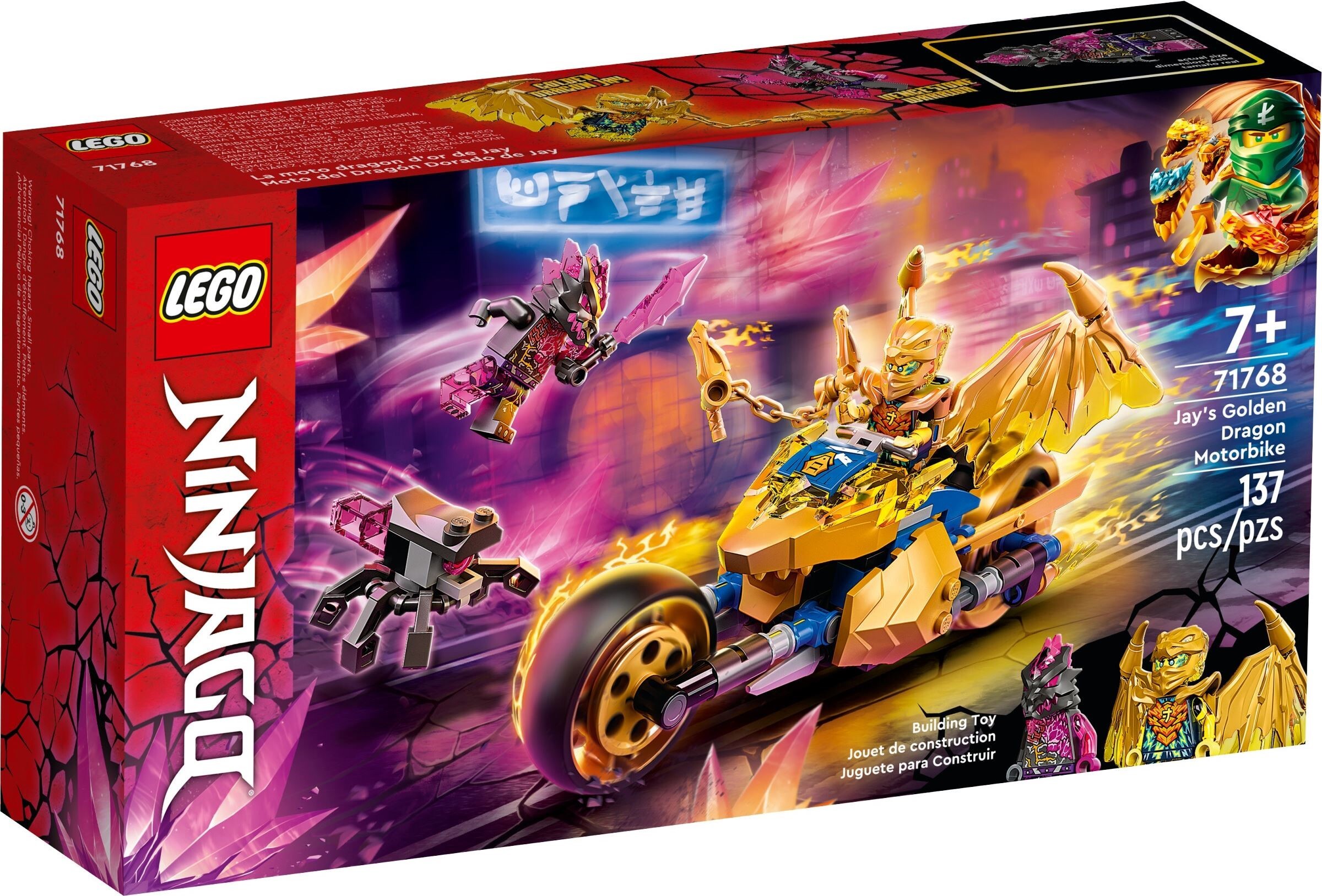 

Конструктор Lego Ninjago Мотоцикл Джея Золотой дракон (71768)
