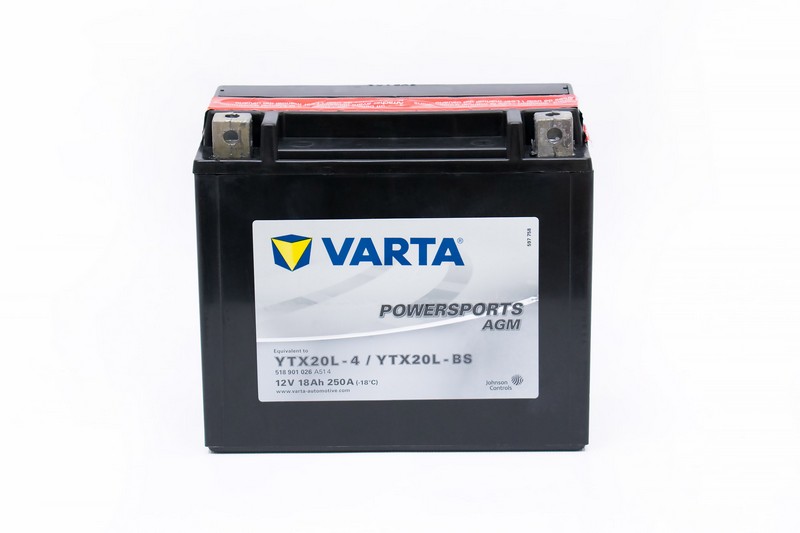 

Аккумулятор Varta YTX20L-4 YTX20L-BS 18 А/ч [518901026], YTX20L-4 YTX20L-BS 18 А/ч