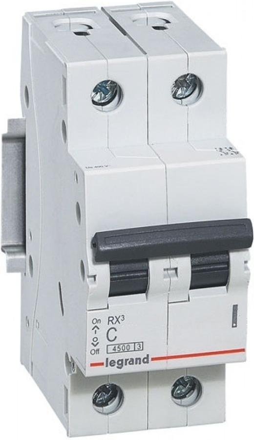

Выключатель Legrand RX3 2P C 6A 4.5кА 2M [419694], RX3 2P C 6A 4.5кА 2M