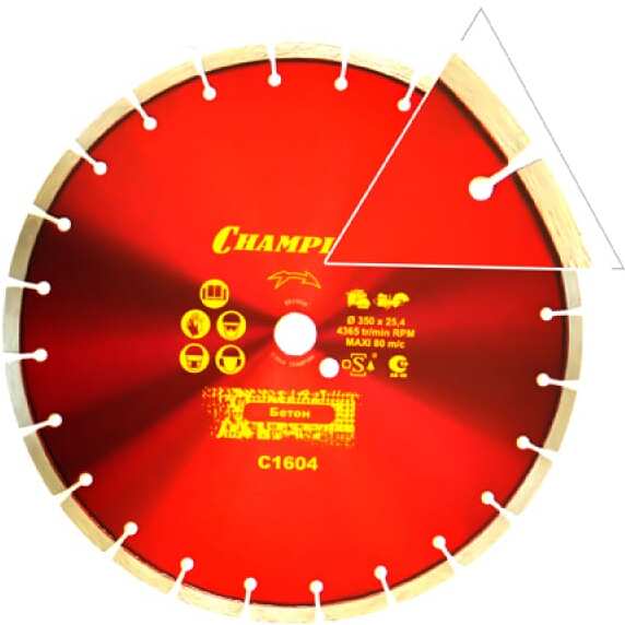 

Диск алмазный Champion C1604 ST 350/25.4/10 Concremax