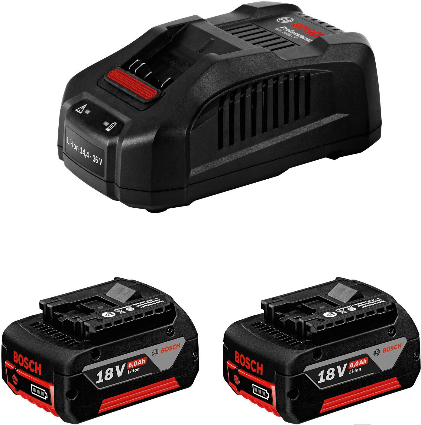 

Аккумулятор Bosch Комплект из 2 GBA 18V + GAL 18V-40 [1.600.A01.9S0], Аккумулятор с зарядным устройством Bosch GBA 18V+GAL 18V-40 Professional 1600A019S0 (18В/4 Ah + 14.4-18В)