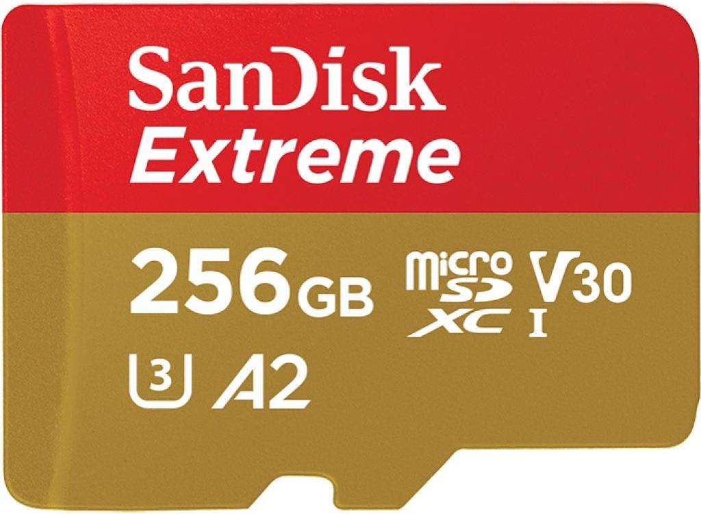 

Карта памяти SanDisk Extreme microSDXC 256GB+SD Adapter+Rescue Pro [SDSQXA1-256G-GN6MA], Extreme microSDXC 256GB+SD Adapter+Rescue Pro