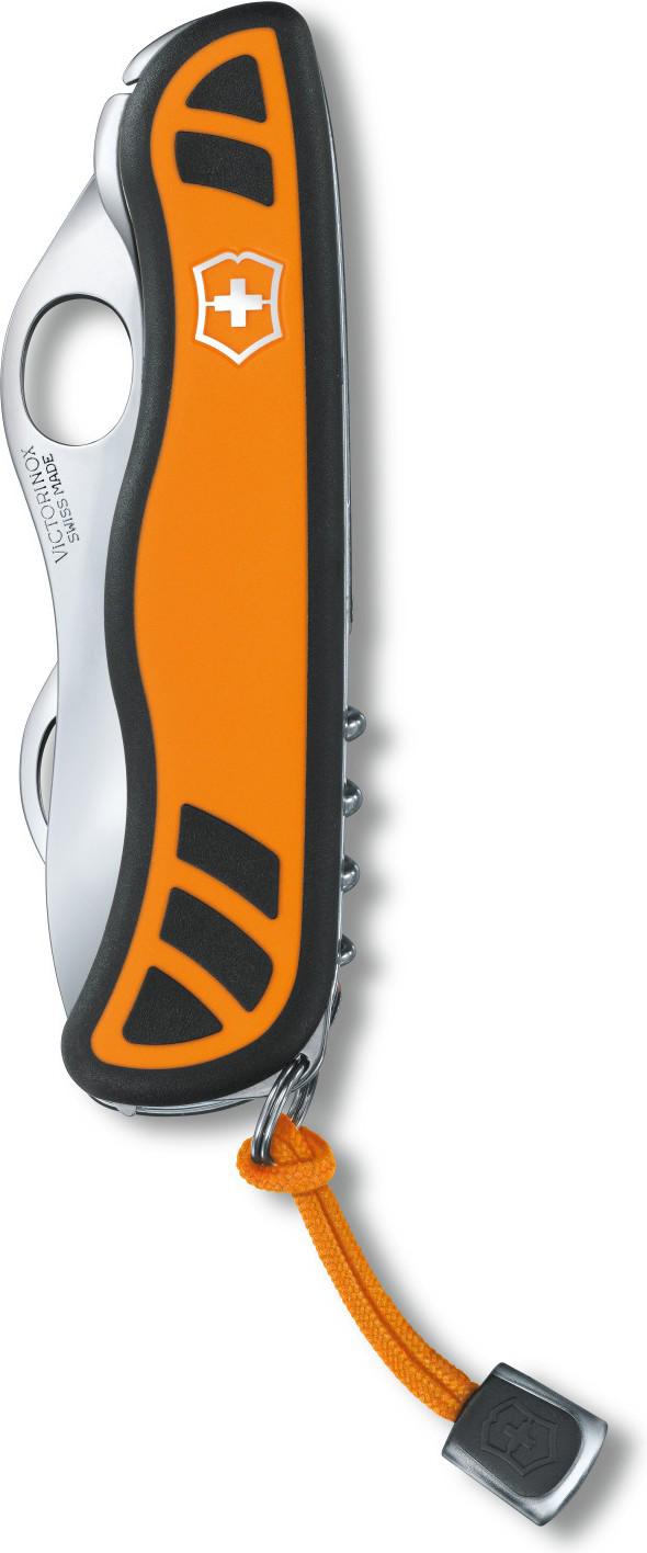 

Туристический нож Victorinox Hunter XT One Hand 6 функций карт. коробка оранжевый/черный [0.8341.MC9], Hunter XT One Hand 6 функций карт. коробка