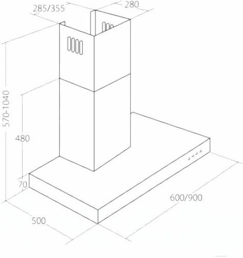 

Вытяжка Akpo Feniks Glass Eco 90 WK-4 нержавеющая сталь/черный, Feniks Glass Eco 90 WK-4