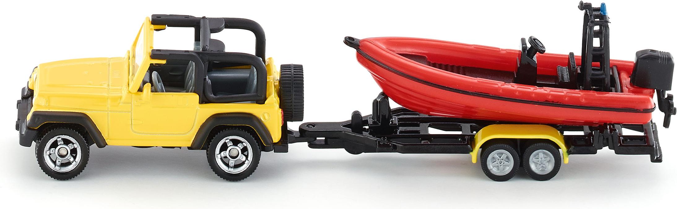 

Машинка SIKU Jeep Wrangler с лодкой [1658], Jeep Wrangler с лодкой